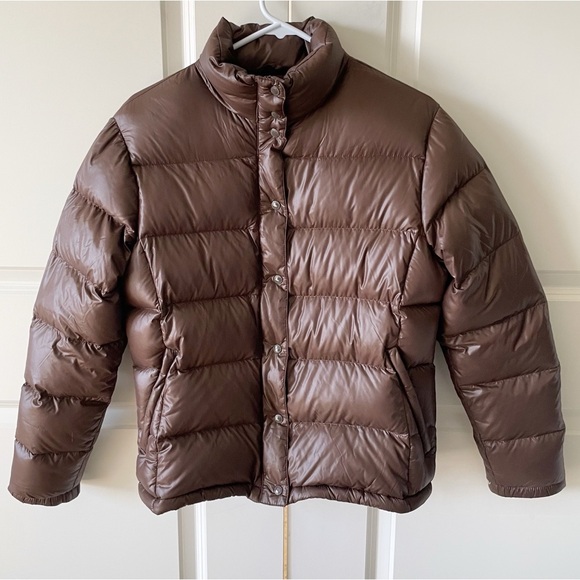 Lands' End Jackets & Blazers - Land's End Brown Puffer Down Winter Jacket Coat Size Medium